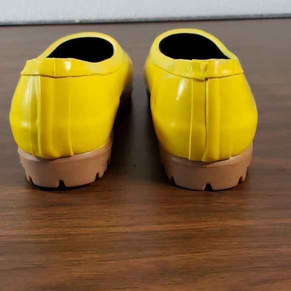 NEW Mid West Rain & Garden Loafers Yellow Rubber Waterproof Booties 6 - Picture 5 of 7